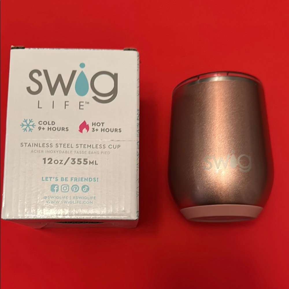 Brand New in original box Swig Life Stainless Steel Stemless Cup